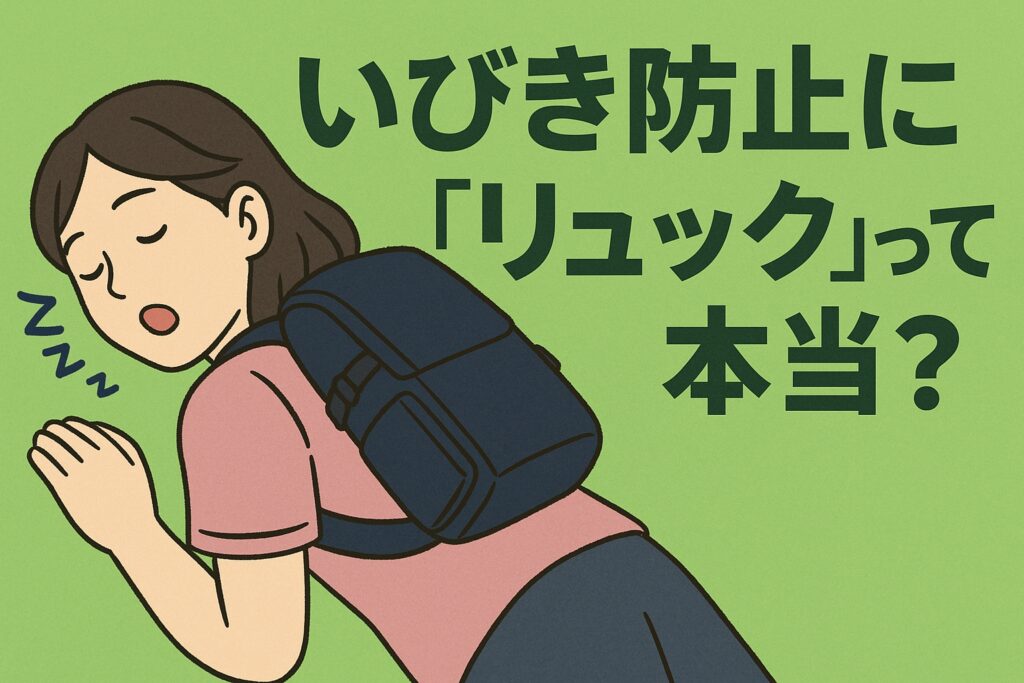 リュックでいびき対策?横向き寝を習慣づけるユニークな方法とは